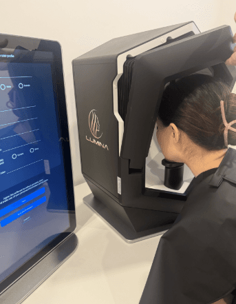 Digital facial skin analysis at Lumina Medi Spa