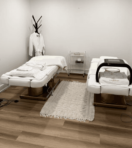 Lumina Medi Spa treatment room with two treatment beds